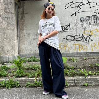 Linen-like pintuck pants