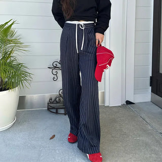 Two-tone striped slacks