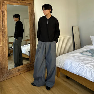 Semi-zip ribbed cardigan