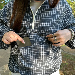 Check pocket anorak