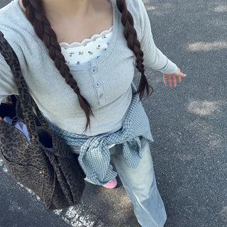 Flower Lace Double T-Shirt
