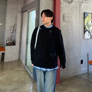 (Unisex) Damaged Comfort Knit