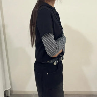 Border Layered Hoodie