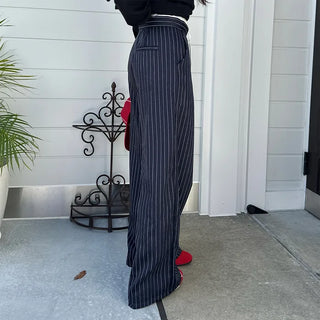 Two-tone striped slacks