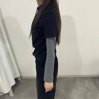 Border Layered Hoodie