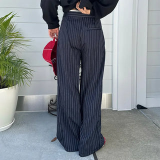 Two-tone striped slacks
