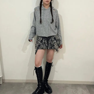 Slit Hooded T-shirt