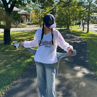 (Unisex) Original Sporty Nylon Sweatshirt