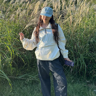 (Unisex) Stitch Wash Anorak Sweatshirt