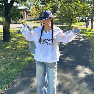 (Unisex) Original Sporty Nylon Sweatshirt
