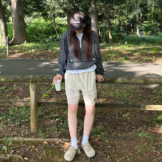 Check pocket anorak