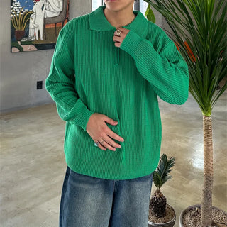 (Unisex) Color Half-Zip Knit