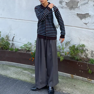 (Unisex) Striped Color Cardigan