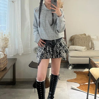 Slit Hooded T-shirt