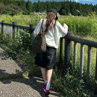 (Unisex) Leopard Big Canvas Shoulder Bag