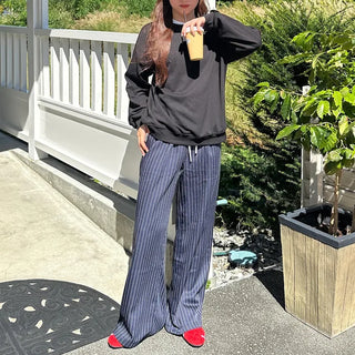 Two-tone striped slacks