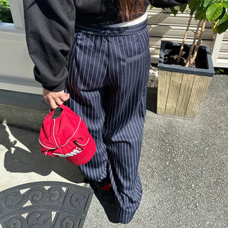 Two-tone striped slacks
