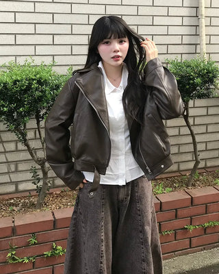 Crop Leather Jacket