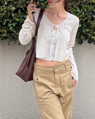 Lace Ribbon Cardigan