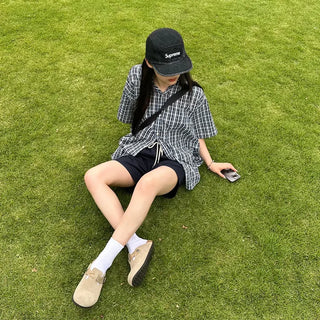 Bright check shirt