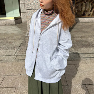 (Unisex) Cotton Hooded Zip-Up
