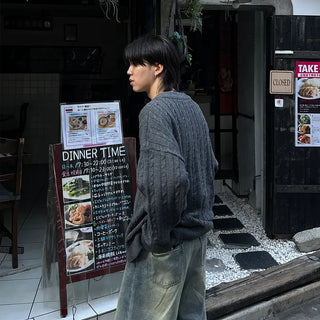 (Unisex) Oversized Cable Knit