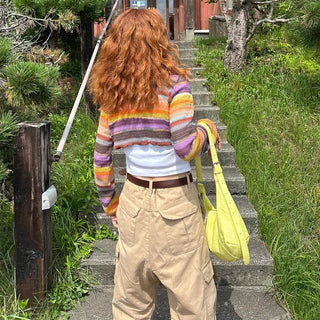 Rainbow Cropped Knitwear