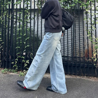 (Unisex) Simple Wide Denim