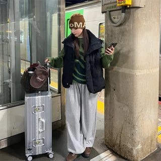 (Unisex) Two-pleat drawstring pants