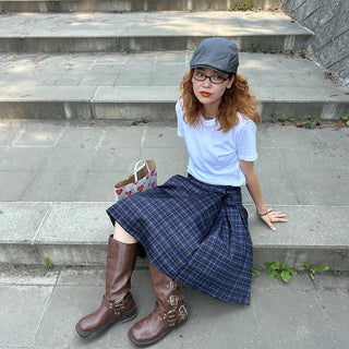 Buckle belt boots