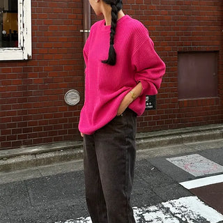 Oversized round knit