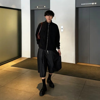 High-neck pocket string jacket