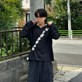 (Unisex) Loose Fit Hooded T-Shirt