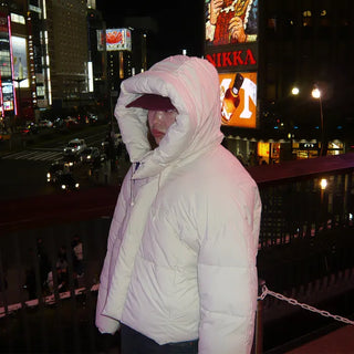 Cropped hooded jacket