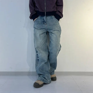 (Unisex) Vintage-style denim pants