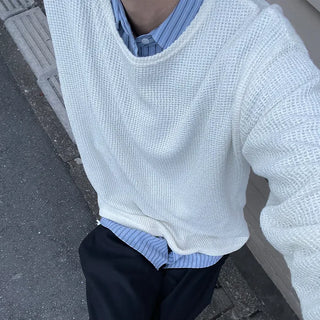 Two-tone striped pocket shirt