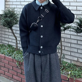 Heavy color cardigan