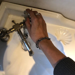 Chain bead layered bracelet
