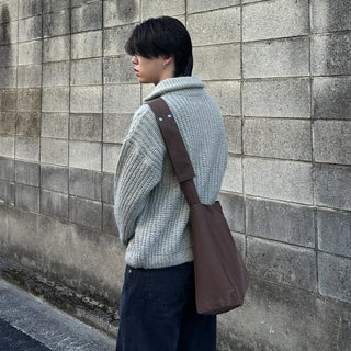 Suede Crack Square Cross Bag