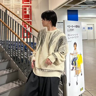 (unisex) Painted Nuance Round Knit