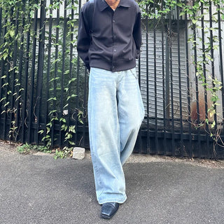 (Unisex) Button-Up Short Collar Jacket