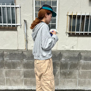 Cropped Hooded Zip-Up