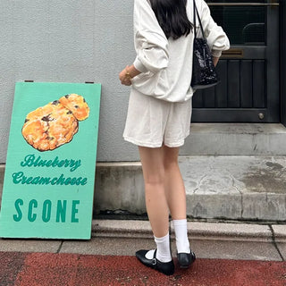 Printed oversized sweatshirt set