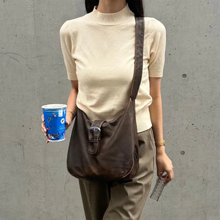 Buckle Round Shoulder Bag