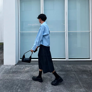 Minimalist cropped pocket shirt