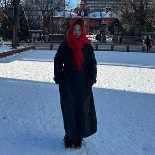 Plain Long Hairy Scarf
