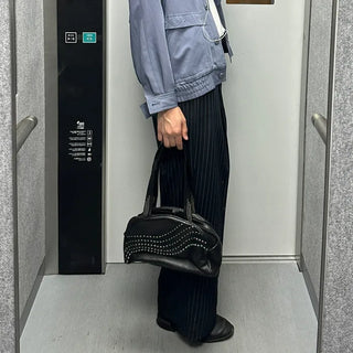 Low-stripe slacks