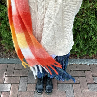 (Unisex) Check Mix Scarf