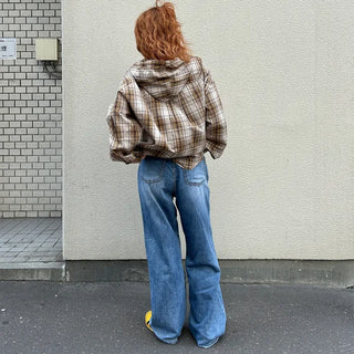 Hooded check shirt