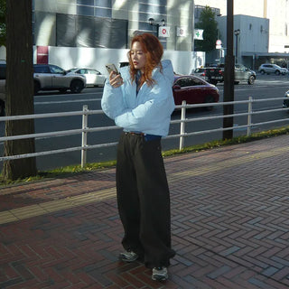 Cotton wide-leg pants